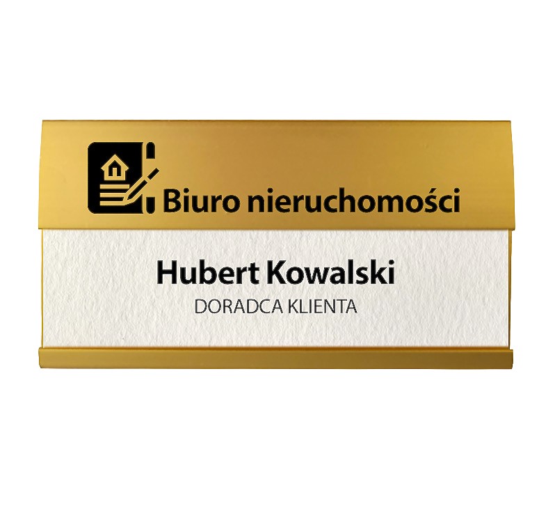 Name Badge with Window and Magnetic Closure